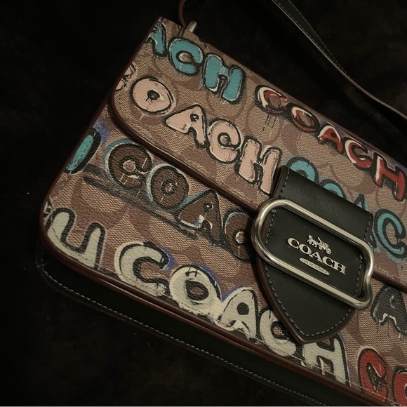 Coach Brown and Black Multicolor Crossbody Bag